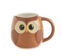 Balvi Mug Bubo Couleur Marron Tasse en Forme de tête de Hibou Capacité de 400 ML Passe au Lave-vaisse