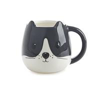 Balvi Mug Kitty Couleur Blanc Tasse en Forme de tête de Chat Capacité de 400 ML Passe au Lave-vaissel