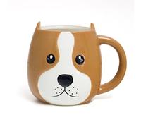 Balvi Mug Woof! en Forme de Coupe de la tête de Chien capacité 400ml Lave-Vaisselle et Micro-Ondes Cé