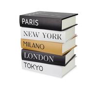 Balvi Petite Table auxiliaire Metropolitan Book Stack avec Deux rangements Secrets Bois 38x33x27 cm