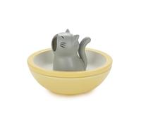 Balvi Plateau apéritif Hungry Cat Couleur jaune Bol apéritif 2-en-1 Céramique 16cm