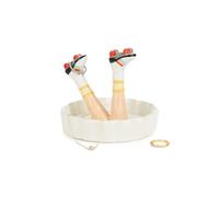 Balvi Porte-bagues Happy Legs Retro Porte-Bijoux en Forme de Jambes avec Patins à roulettes Céramique