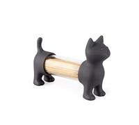 Balvi Porte Cure-Dents & salière et poivrière Cat Couleur : Gris en Forme de Chat Acrylique/Plastique