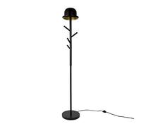 Balvi Porte-manteaux & lampadaire Chapeau Couleur noir Portemanteau sur pied + lampe 2 en 1 Avec desi