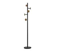 Balvi - porte-manteaux Shiitake Wood avec 5 crochets. Couleur: noir et bois. Hauteur: 174cm. Pour acc