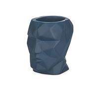 Balvi Pot à crayons The Head Couleur bleu Tête silhouette géométrique Ciment 12x8,4x11,5cm