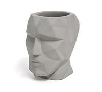 Balvi Pot à crayons The Head Couleur gris En forme de tête géométrique et design Ciment