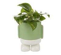 Balvi Pot de Fleur MrStandy Couleur Vert et Blanc Pot en Forme de Personage sympathique avec récipien