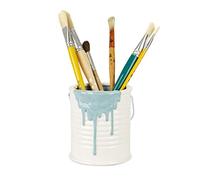 Balvi Pot Multi-usages Painty Couleur Bleu et Blanc Récipient décoratif en Forme de Pot de Peinture M