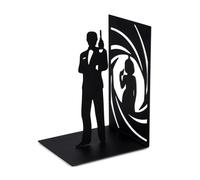Balvi - Secret Agent Serre-Livres décoratifs en métal de Couleur Noire. Design Original