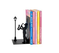 Balvi Serre-Livres Jazz Couleur Noir Un musiciensur Un Support pour Livres Métal