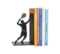 Balvi Serre-Livres Match Ball Couleur Noir Soutien aux Livres de bibliothèque avec Un Joueur de tenni