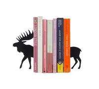 Balvi Serre-Livres Moose Couleur Noir Support Double et Base antidérapante Métal
