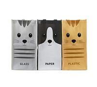 Balvi Set Sacoche Recyclage Meow Lot de 3 Sacs (43x22x22 cm) avec anses Dimension Totale: 43x66x22 cm