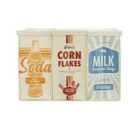 Balvi Set Sacoche Recyclage Retro Couleur Multicolore 3 Sacs avec des poignées avec Fermeture à Scrat