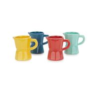 Balvi Set Tasses à café Moka Couleur Multicolore 4 Petites Tasses colorées en Forme de cafetière Ital