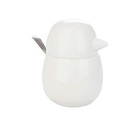 Balvi Sucrier Birdie Couleur Blanc Sucrier en Forme d'oiseau Porcelaine/métal