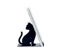 Balvi Support Smartphone Feline Couleur Noir pour Le Bureau, la Chambre ou Le Salon Métal