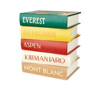 Balvi Table auxiliaire Mountains Book Stack avec Double Rangement Secret Bois