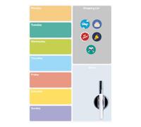 Balvi Tableau frigo magnétique Week Planner avec 5 aimants, Feutre et effaceur Plastique PP 42 cm.