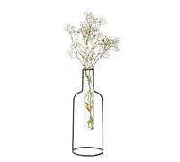 Balvi Vase Bottle Silhouette Couleur Noir Vase décoratif en Verre et métal Vase Original en Forme de