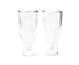 Balvi Verre à bière Gravity Kit de 2 Verres de 400 ML Double paroi Conserve Le Froid en Forme de Bout