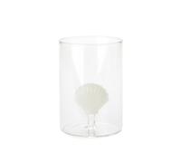Balvi Verre Atlantis Shell Couleur Blanc Fabriqué à la Main en Borosilicate Verre 300 ML