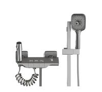 BALYDLUL Douchette Simple à Main sans douchette de tête for Salle de Bain à Domicile, Petit Thermostat Domestique à Affichage numérique, Ensemble de Douche(Ivory Gold)