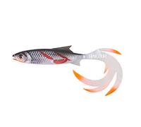 Balzer Shirasu Reptile Shad - poisson en caoutchouc pour pêche au brochet, au sandre et à la perche, leurre en caoutchouc 15 cm Bloody Minnow