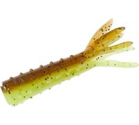 Balzer Shirasu Street Hairy Tubes Lot de 6 leurres de pêche pour la perche 4 cm (Green Pumpkin)