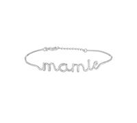 BAM ! BIJOUX A MESSAGES Bracelet en Fil Lettering en Laiton Argenté - Message : Mamie