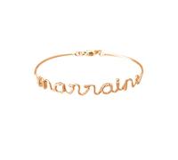 BAM ! BIJOUX A MESSAGES Bracelet en Fil Lettering en Laiton Rosé - Message : Marraine