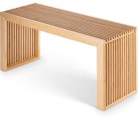 BAM BOO BOX Bambou Banc - Banc Entree - 90 x 33 x 43 cm - Meuble Salle De Bain Rangement - Meuble D'entrée - Meuble Entree - Meubles De Salon - Meuble Salon (Bambou)