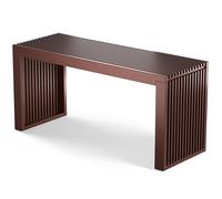 BAM BOO BOX Banc en bambou marron - Banc en bois stable sans dossier pour couloir, salle de bain, cuisine, salle à manger ou chambre à coucher - Petit banc en bois 90 x 33 x 43 cm - Charge maximale