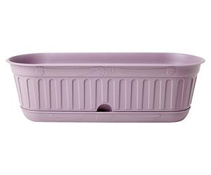 Bama - 30950 Jardinière avec Soucoupe à réserve d'eau 49x18x15 cm Lavande