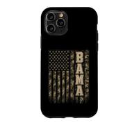 Bama Alabama United States Distressed Camo w US Flag Coque pour iPhone 11 Pro