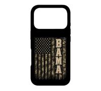 Bama Alabama United States Distressed Camo w US Flag Coque pour iPhone 17 Pro