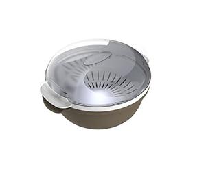 Bama Cooky Récipient pour Cuisson au Micro-Ondes, Plastique, Couleur Taupe, 25 x 25 x 12,5 cm