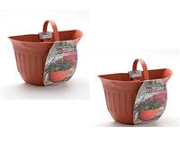 Bama Gerla 2 pièces murale style Lot de pots, 26 x 14 x 16 cm, terre cuite, 26x14x16 cm