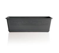 bama Jardinière balconella en Plastique - Gris Anthracite - L 60 X L 17,5 X H 15 Cm