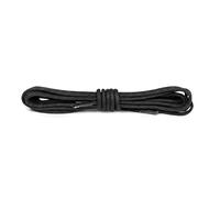 Bama Lacets Ronds Cirés en Coton, Résistants pour Chaussures Habillées et Bottes avec Revêtement Résistant à l’Eau - Pour Chaussures du Quotidien et Élégantes (Noir | 120 cm - 6 à 8 paires d’œillets)