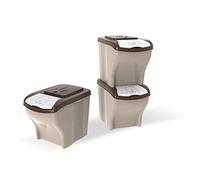 Bama Seaux Poker Pet – Lot de 3 x 20 L – Beige