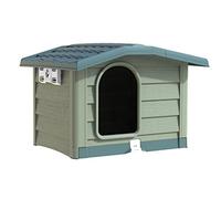 Bama Niche bungalow pour chien Moyen Plastique amovible Vert H62×L89×P75 cm