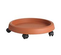 Bama Plante soucoupes avec Roues, 25 cm Terre Cuite