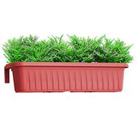 Bama Rondine réglable Jardinière avec réservoir d'eau, 80 cm Terre Cuite