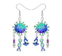 BAMAY Acrylique Fun Science Laboratoire Chimie Biologie Boucles d'oreilles Enseignant Bijoux de fin d'études Cadeaux d'appréciation de l'enseignant pour les Femmes Filles (Bleu)