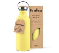 Bambaw 500ml Bouteille de Sport en Acier Inoxydable Jaune Bouteille de Sport Bouteille d'eau Non Isotherme Bouteille en Acier Inoxydable Enfant Bouteille D'eau Métal Enfant - Jaune Impérial
