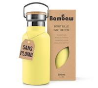 Bambaw Bouteille Isotherme 350ml, Gourde Metal Légère & Résistante, Gourdes de Camping et Randonnée à Double Paroi, Étanches & Durables, Idéales pour le Sport ou les Voyages (Jaune Impérial)