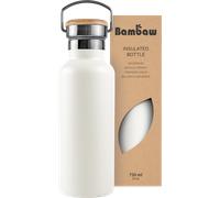 Bambaw Bouteille Isotherme 750 ml, Thermos Blanc, Gourde Inox, Gourde Isotherme Sport, Thermos Isotherme - Blanc Polaire