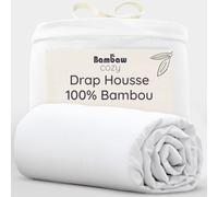 Drap Housse 160x200 Blanc | Drap en Bambou | Housse Matelas Anti-Acariens | Drap Refroidissant | Tissu Doux | Drap Housse Grand Bonnet | Drap Housse 160 X 200 | Bambaw